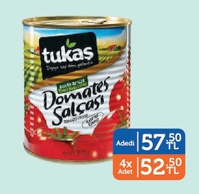 Tukas Domates Salçasi 650 Gr
