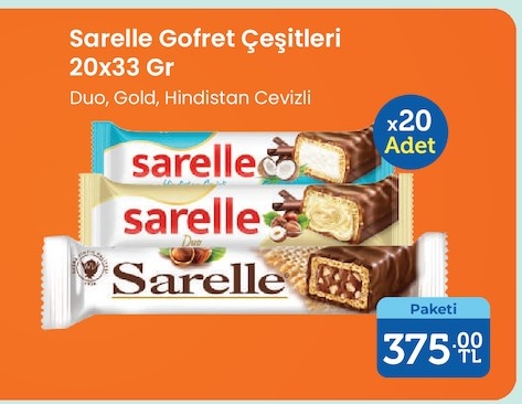 Sarelle Gofret Çeşitleri 20X33 Gr