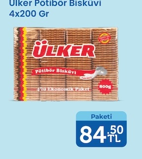 Ülker Pötibör Bisküvi 4X200 Gr