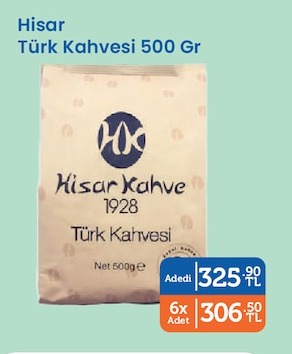 Hisar Türk Kahvesi 500 Gr