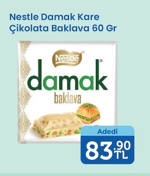 Nestle Damak Kare Çikolata Baklava 60 Gr