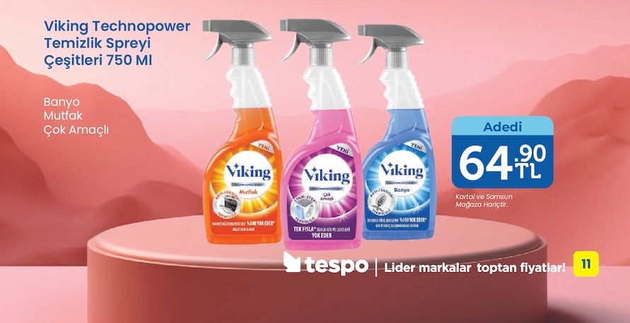Viking Technopower Temizlik Spreyi Çeşitleri 750 Ml Banyo Mutfak Çok Amaçlı