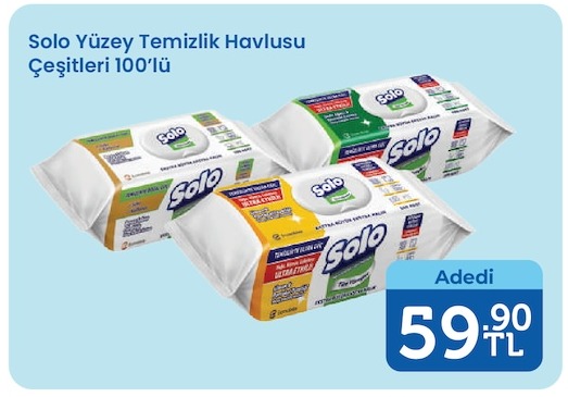 Solo Yüzey Temizlik Havlusu Çeşitleri 100'Lü
