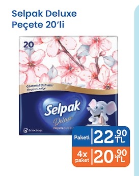 Selpak Deluxe Peçete 20'Li