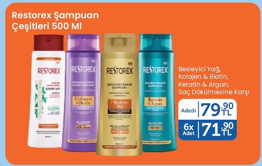 Restorex Şampuan Çeşitleri 500 Ml