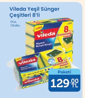 Vileda Yeşil Sünger Çeşitleri 8'Li Paket