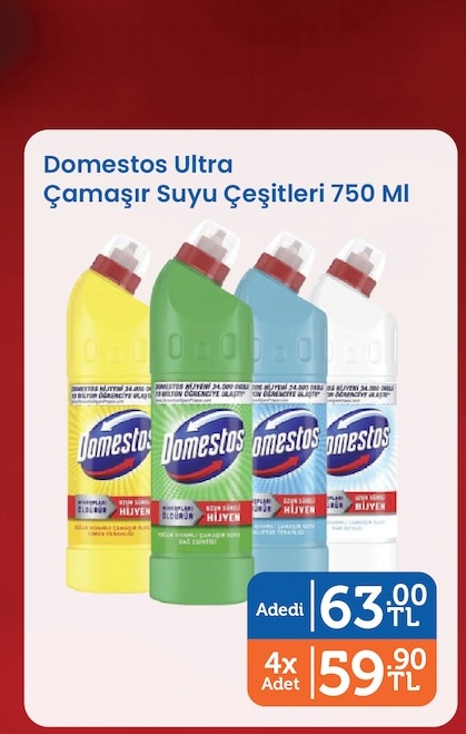 Domestos Ultra Çamaşır Suyu Çeşitleri 750 Ml
