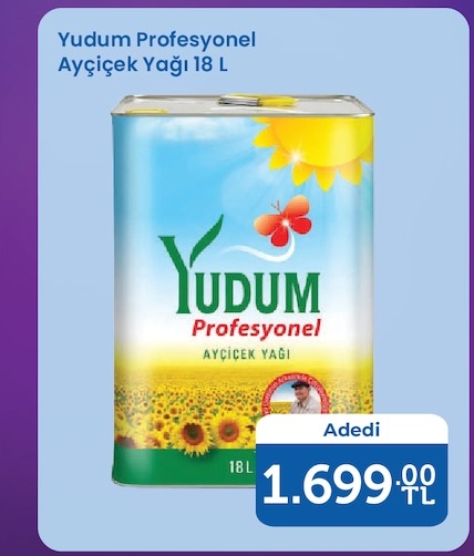 Yudum Profesyonel Ayçiçek Yağı 18 L