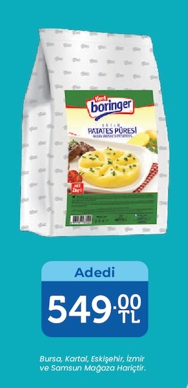 Kent Boringer Patates Püresi 5 Kg