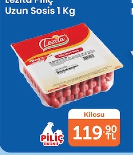 Lezita Pişmiş Uzun Sosis 1 Kg
