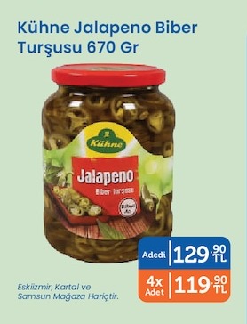Kuhne Jalapeno Biber Turşusu 670 Gr