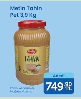 Metin Tahin Pet 3,9 Kg