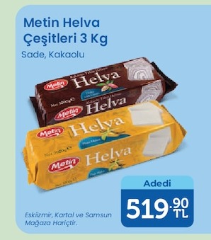 Metin Helva Çeşitleri 3 Kg