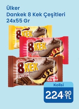 Ülker Dankek 8 Kek Çeşitleri 24X55 Gr