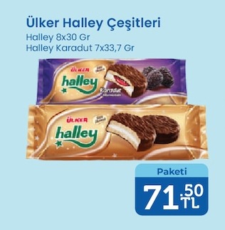 Ülker Halley Çeşitleri Halley 8X30 Gr Halley Karadut 7X33,7 Gr
