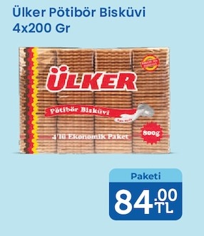 Ülker Pötibör Bisküvi 4X200 Gr