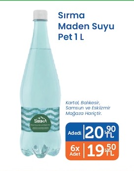 Sırma Maden Suyu Pet 1 L