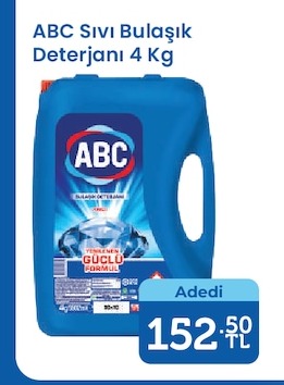 Abc Sıvı Bulaşık Deterjanı 4 Kg