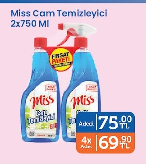 Miss Cam Temizleyici 2X750 Ml