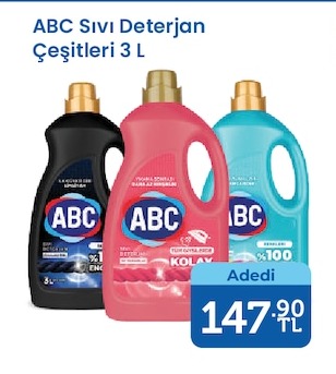 Abc Sıvı Deterjan Çeşitleri 3 L