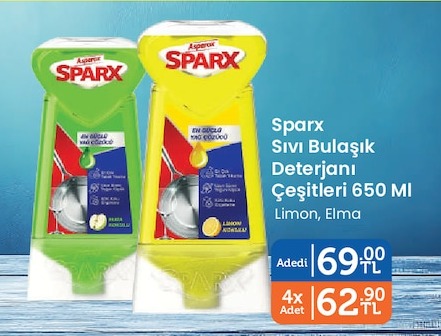 Sparx Sıvı Bulaşık Deterjanı Çeşitleri 650 Ml