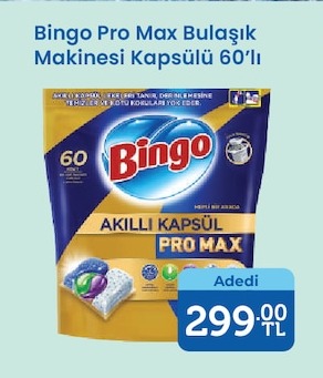 Bingo Pro Max Bulaşık Makinesi Kapsülü 60'Lı