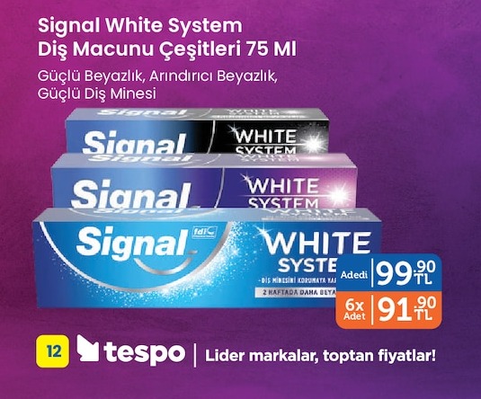 Signal White System Diş Macunu Çeşitleri 75 Ml