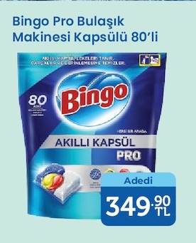 Bingo Pro Bulaşik Makinesi Kapsülü 80'Li