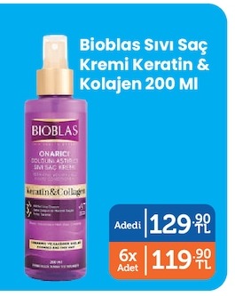 Bioblas Sıvı Saç Kremi Keratin & Kolajen 200 Ml