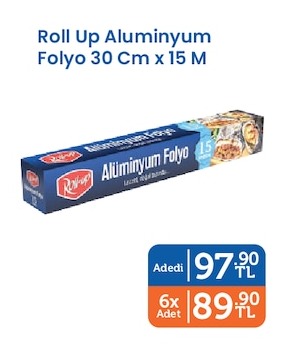 Roll Up Alüminyum Folyo 30 Cm X 15 M