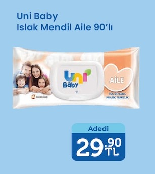 Uni Baby Islak Mendil Aile 90'Lı