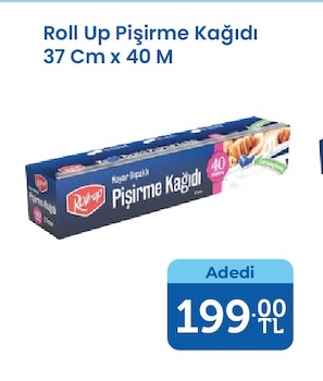 Roll Up Pişirme Kağıdı 37 Cm X 40 M