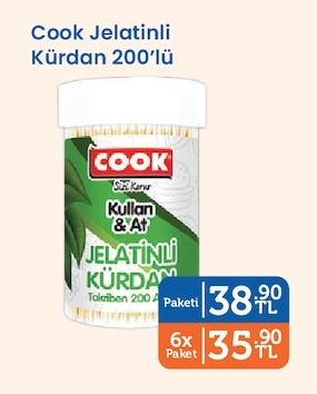 Cook Jelatinli Kürdan 200'Lü