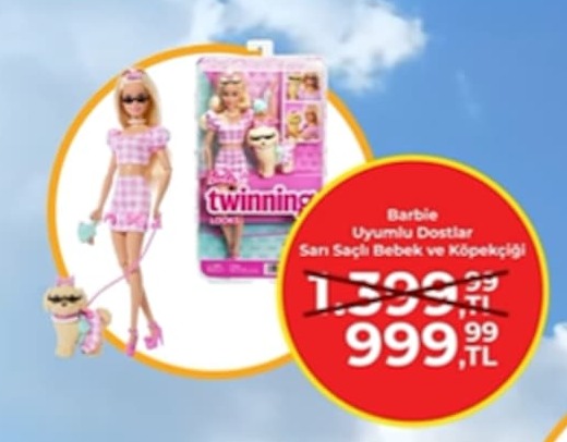 Barbie Uyumlu Dostlar Sarı Saçlı Bebek Ve Köpekçiği