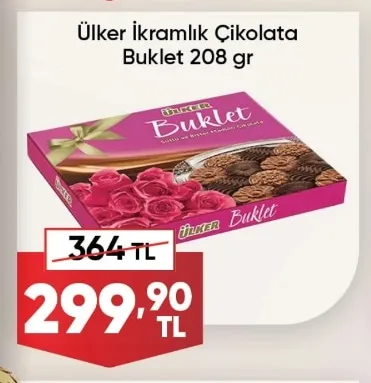 Ülker İkramlık Çikolata Buklet 208 Gr