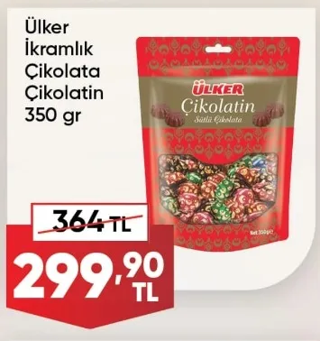 Ülker İkramlık Çikolata Çikolatin 350 Gr