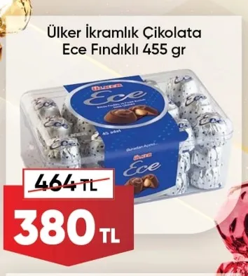 Ülker İkramlık Çikolata Ece Fındıklı 455 Gr