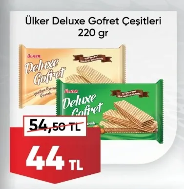Ülker Deluxe Gofret Çeşitleri 220 Gr