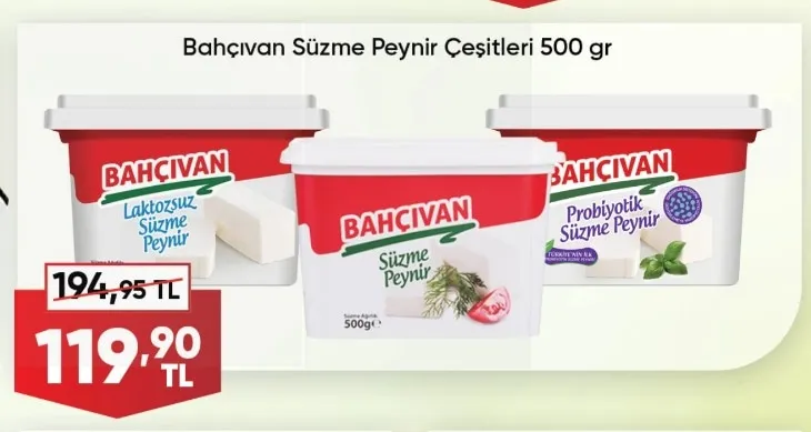 Bahçıvan Süzme Peynir Çeşitleri 500 Gr