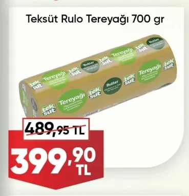 Teksüt Rulo Tereyağı 700 Gr