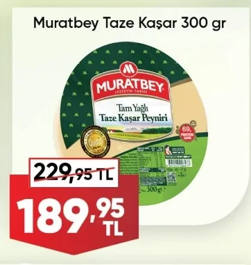 Muratbey Taze Kaşar 300 Gr