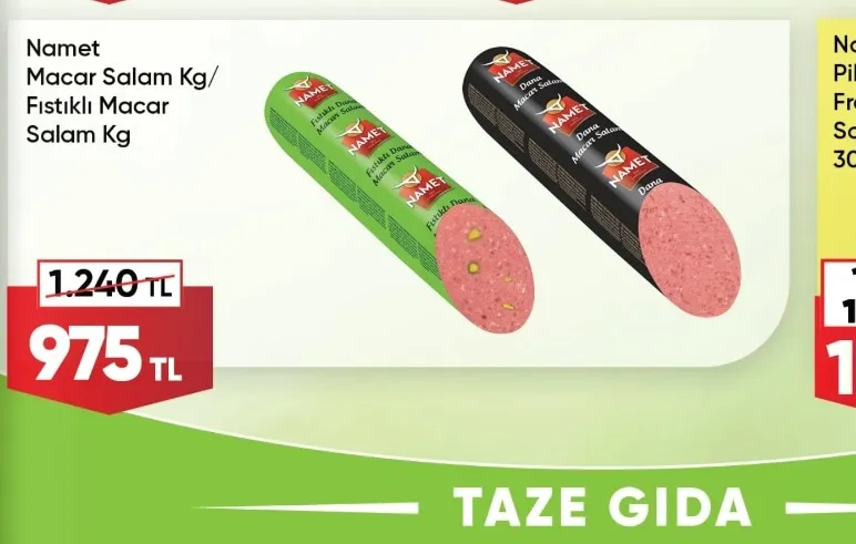 Namet Macar Salam Kg/ Fıstıklı Macar Salam Kg