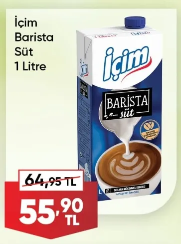 Içim Barista Süt 1 Litre