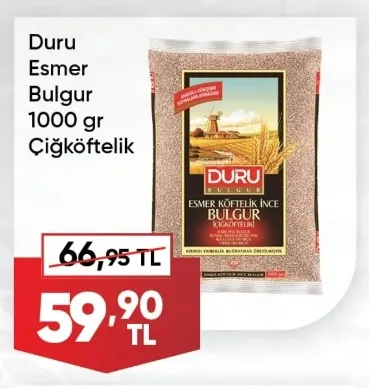 Duru Esmer Bulgur 1000 Gr Çiğköftelik