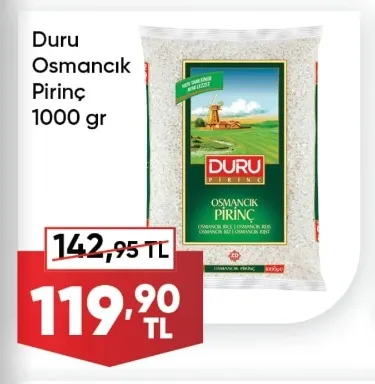 Duru Osmancık Pirinç 1000 Gr