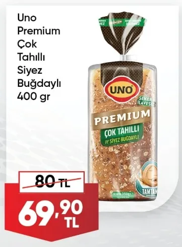 Uno Premium Çok Tahıllı Siyez Buğdaylı 400 Gr