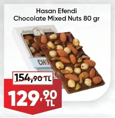 Hasan Efendi Chocolate Mixed Nuts 80 Gr