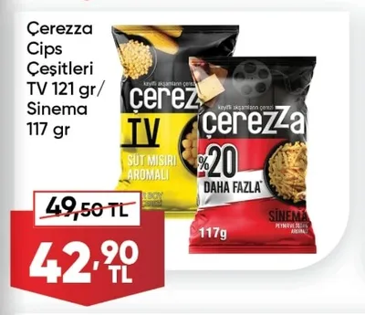 Cerezza Cips Çeşitleri Tv 121 Gr/ Sinema 117 Gr