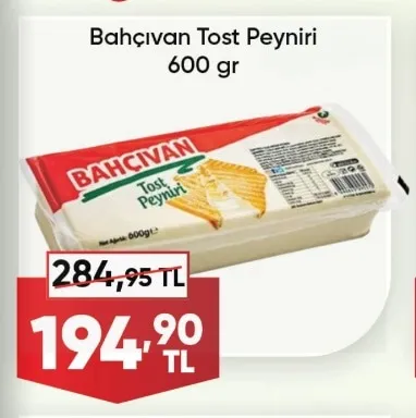Bahçıvan Tost Peyniri 600 Gr