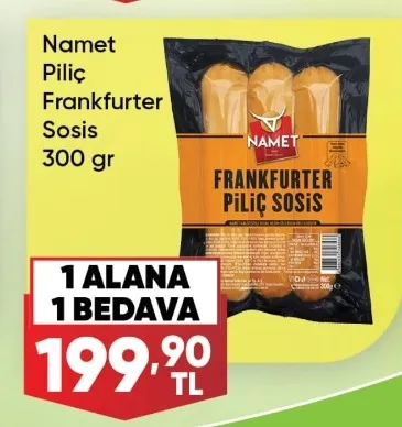 Namet Piliç Frankfurter Sosis 300 Gr